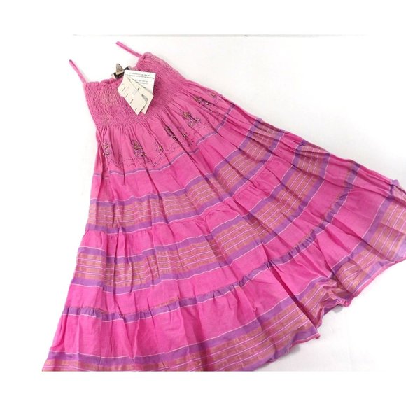 Girl's Summer Smocked Casual Sleeveless Dress 14/16 NWT - Picture 2 of 5